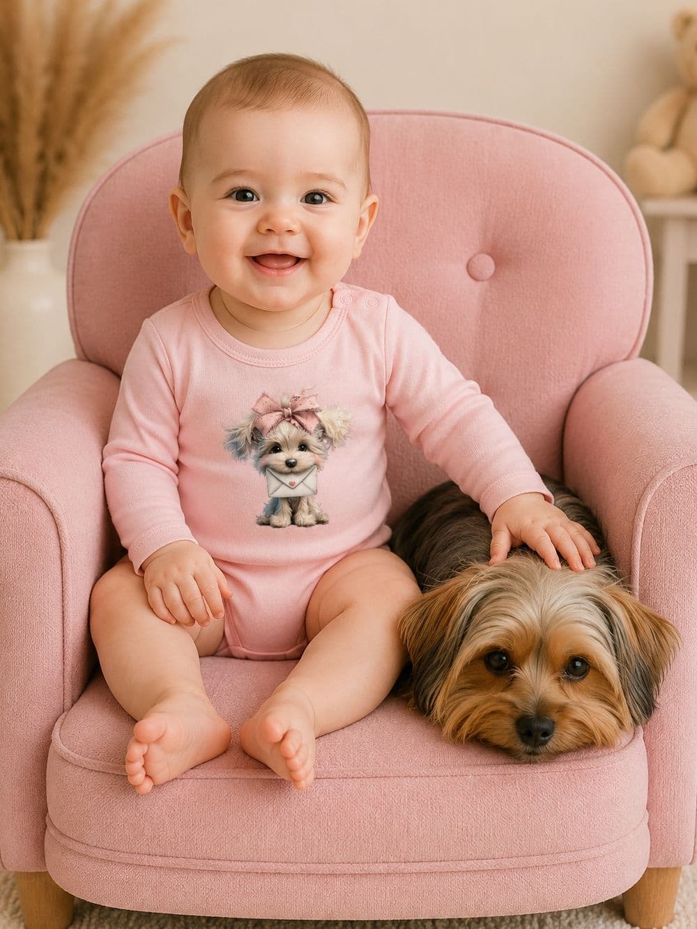 Detské body LITTLE PUPPY s dlhým rukávom — pohľad 4