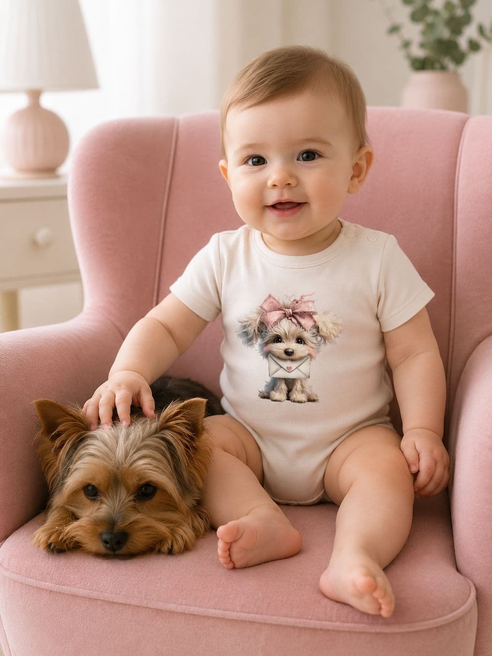 Detské body LITTLE PUPPY s krátkym rukávom — pohľad 2