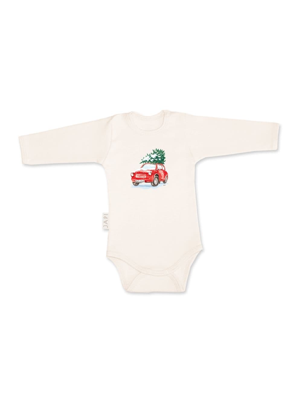 Detské body CHRISTMAS CAR s dlhým rukávom