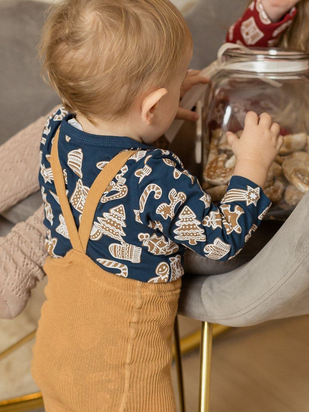 Chlapčenské body GINGERBREAD s dlhým rukávom — pohľad 4