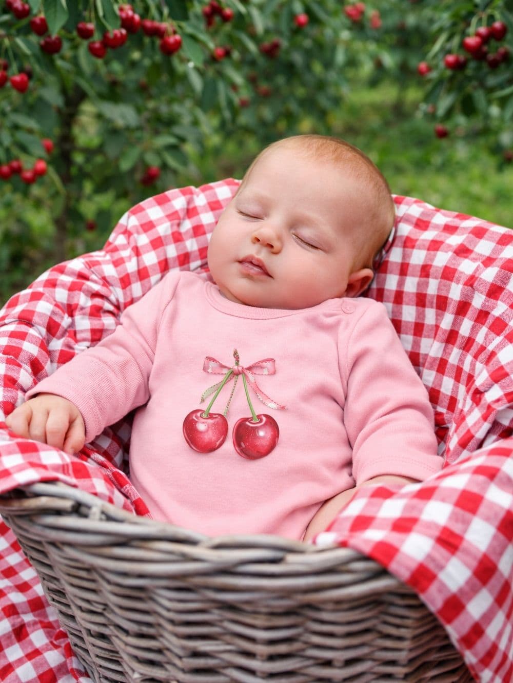 Dievčenské body SWEET CHERRY s dlhým rukávom – Ružová — pohľad 2