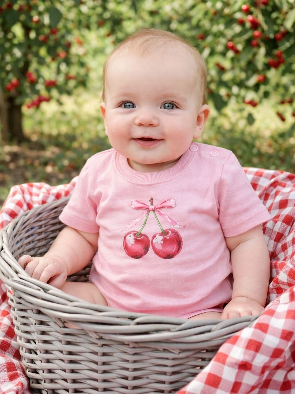 Dievčenské body SWEET CHERRY s krátkym rukávom – Ružová — pohľad 2