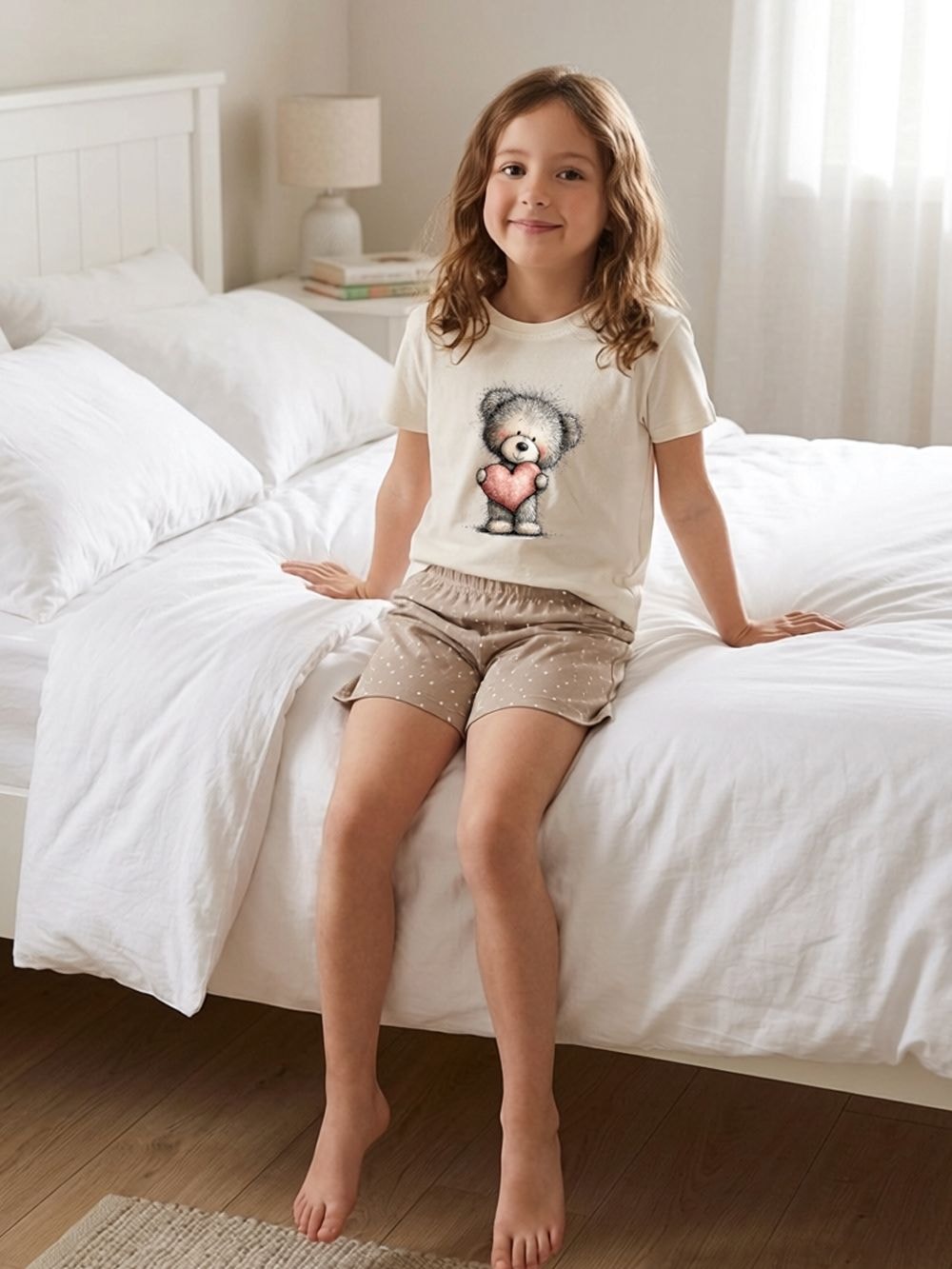 Detské pyžamo LOVELY TEDDY s krátkym rukávom