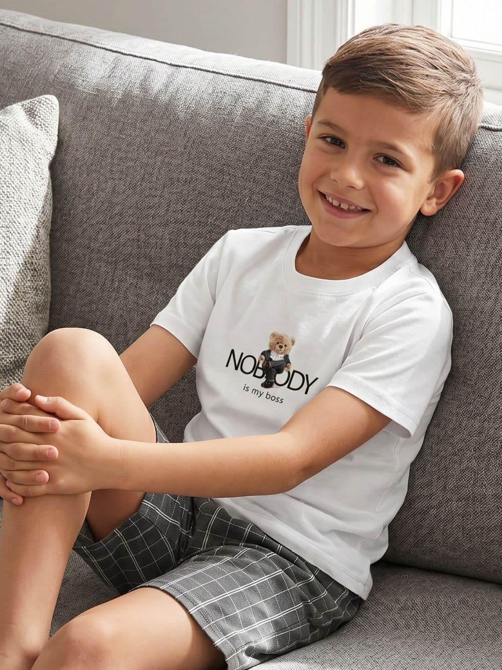 Chlapčenské pyžamo BOSS s krátkym rukávom
