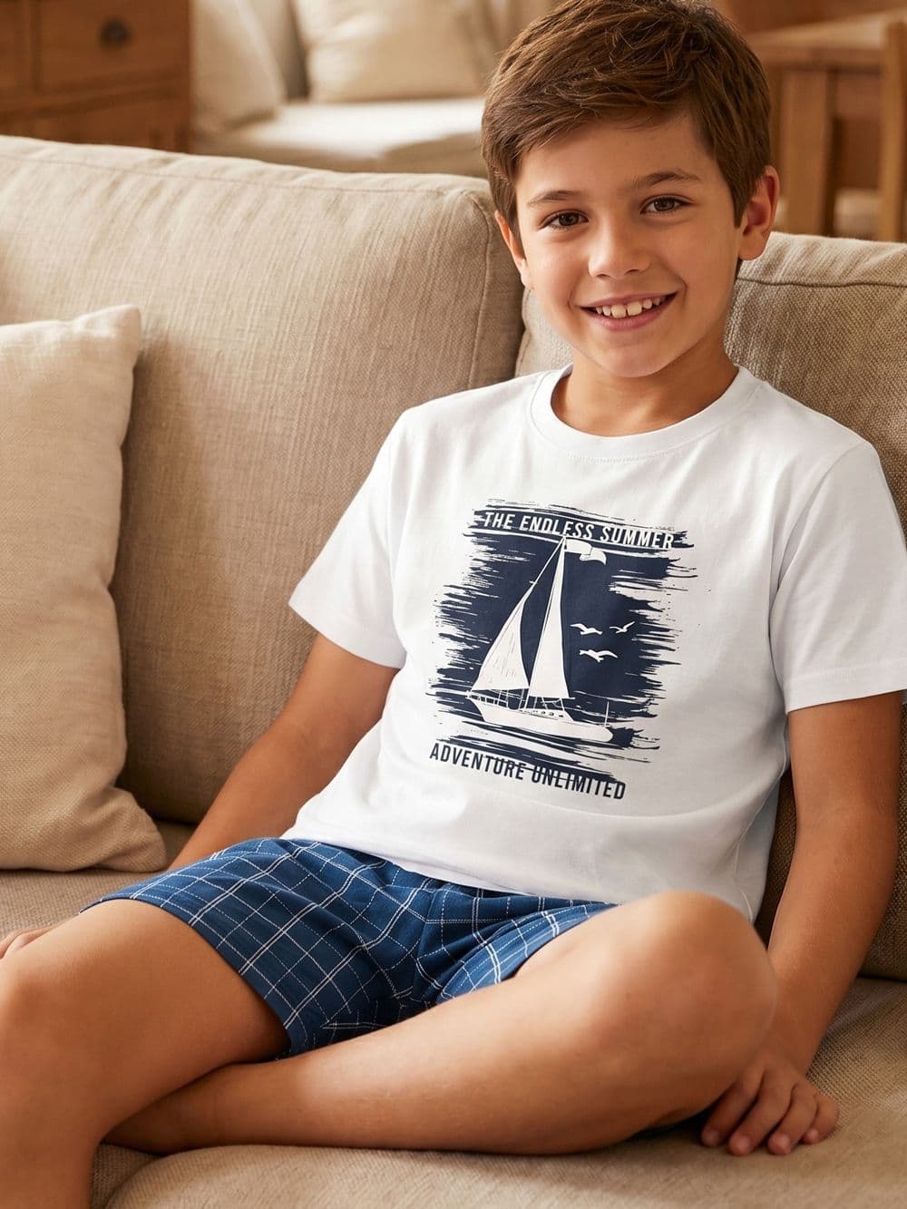 Chlapčenské pyžamo NAUTICAL DREAM s krátkym rukávom — pohľad 2