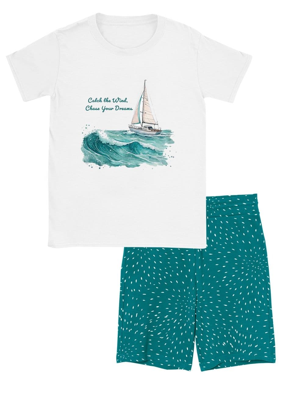 Detské pyžamo OCEAN WAVES s krátkym rukávom — pohľad 2