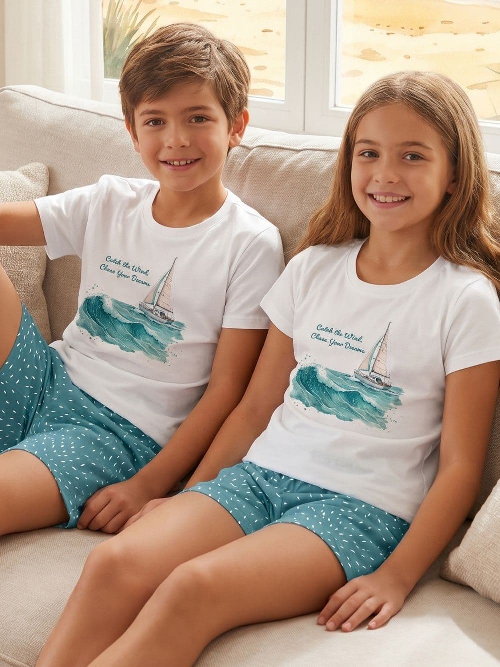 Detské pyžamo OCEAN WAVES s krátkym rukávom