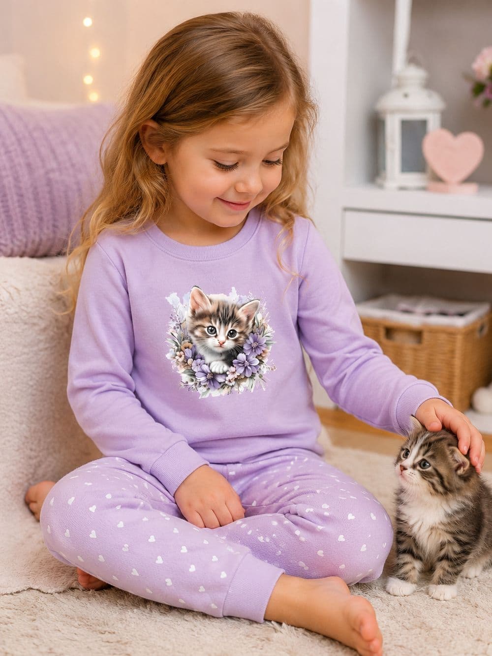Dievčenské pyžamo FLOWER CAT — pohľad 2