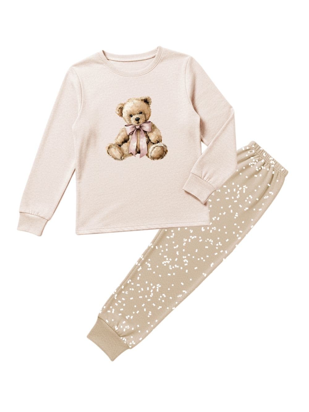 Dámske pyžamo CUTE TEDDY s dlhým rukávom — pohľad 2