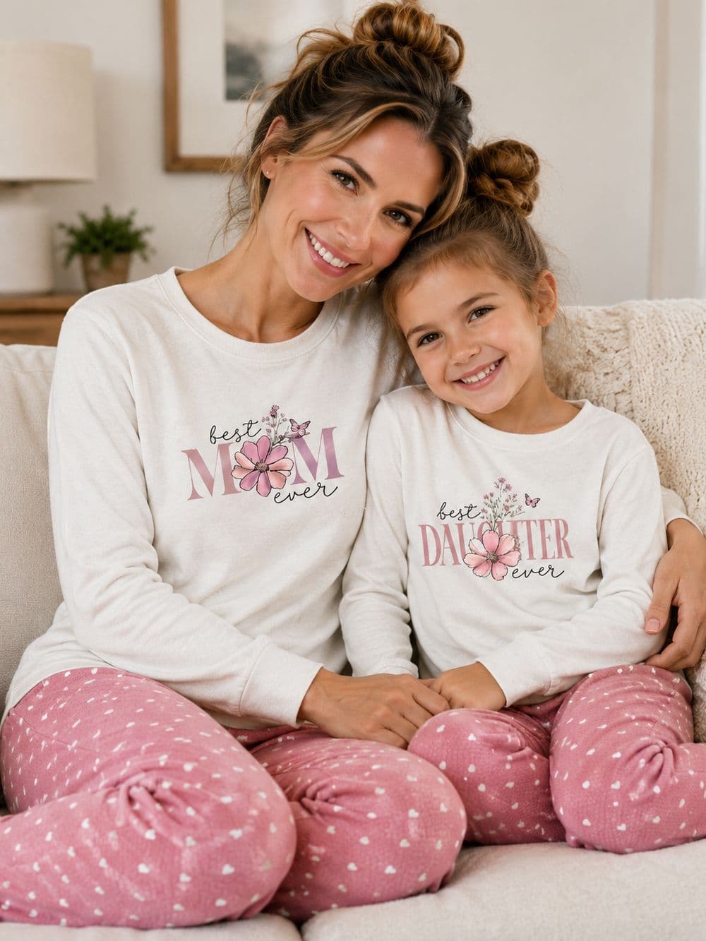 Dámske pyžamo MOM and DAUGHTER s dlhým rukávom — pohľad 2