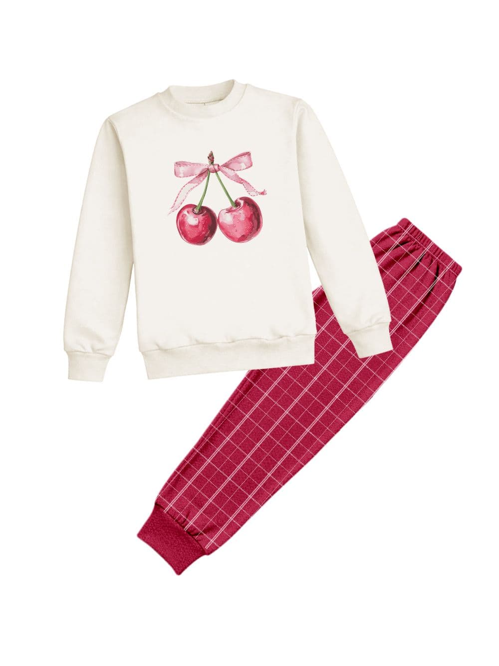 Dámske pyžamo SWEET CHERRY s dlhým rukávom — pohľad 2